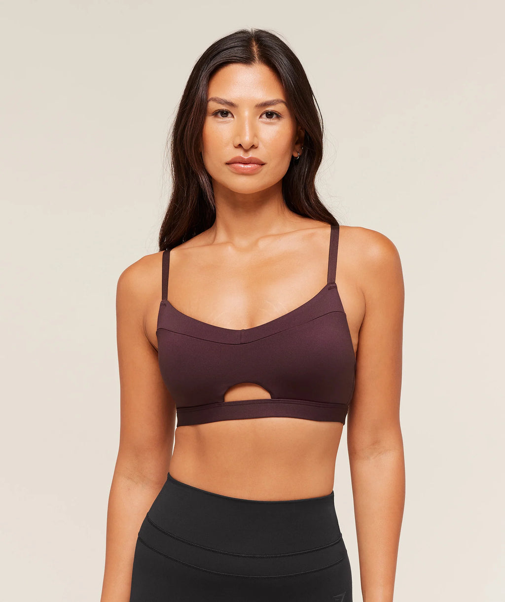 Gymshark Balcony Peekaboo Sports Bra- Cherry Purple