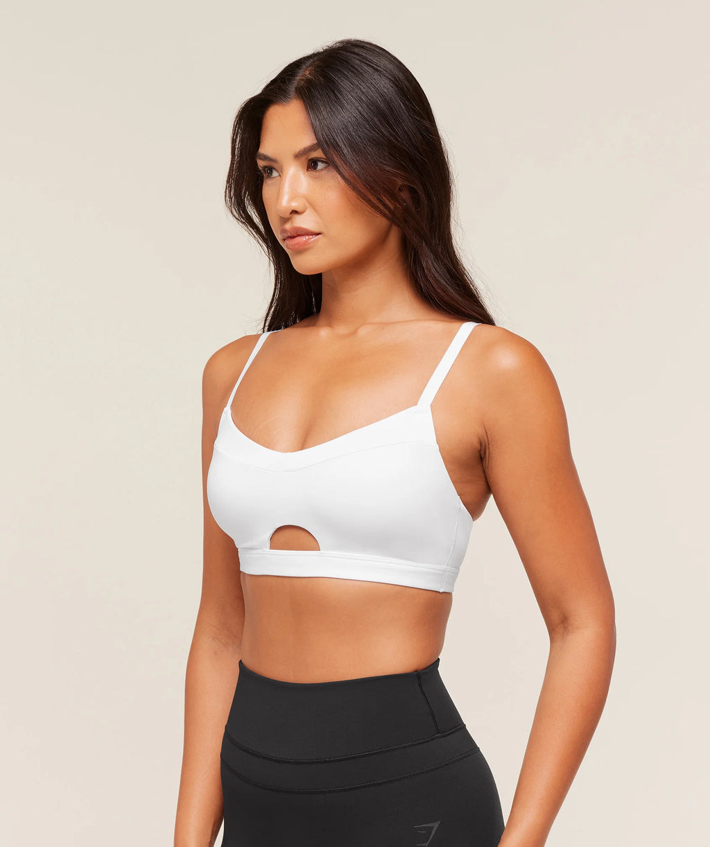Gymshark Balcony Peekaboo Sports Bra- White