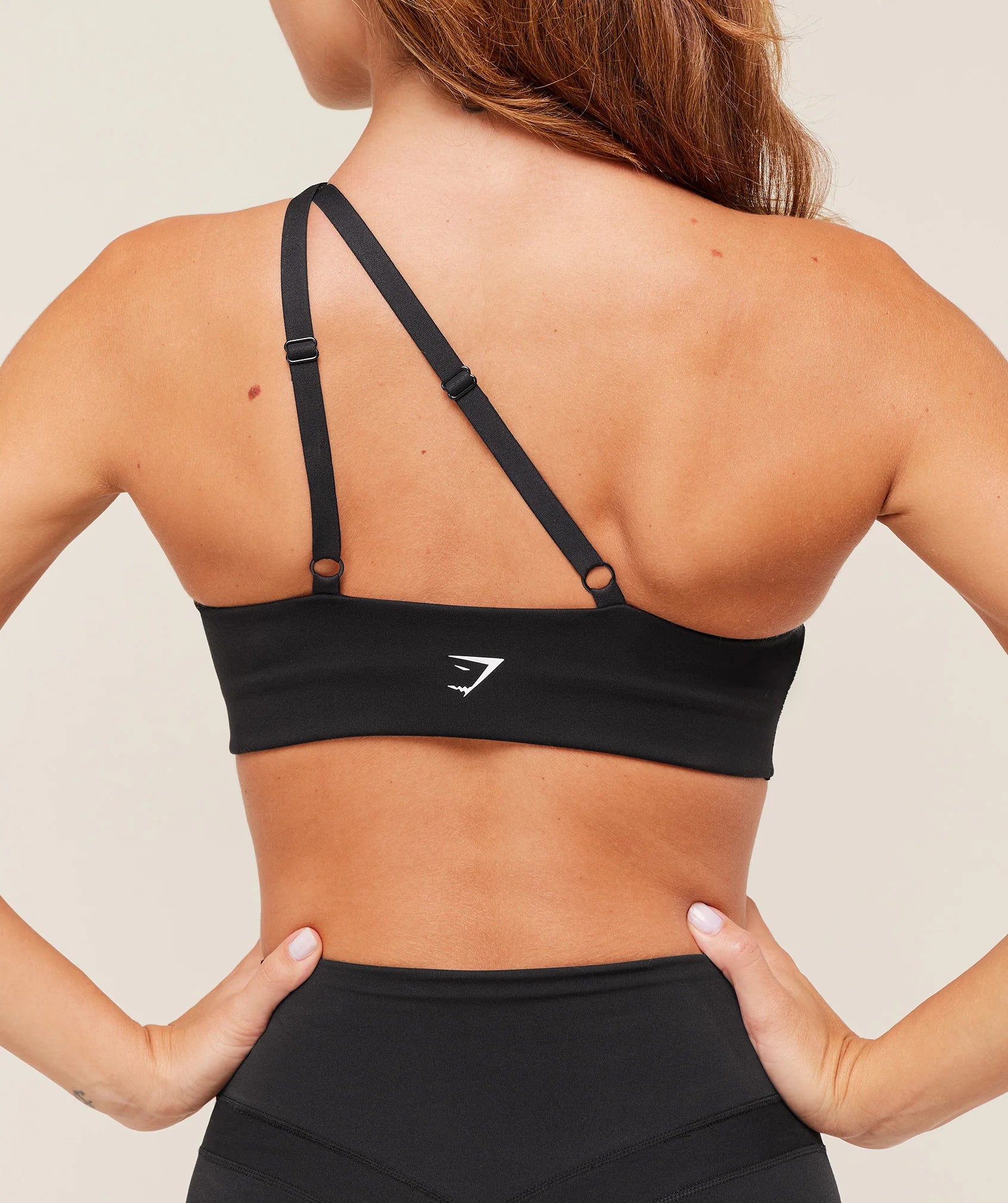 Gymshark One Shoulder Sports Bra- Black