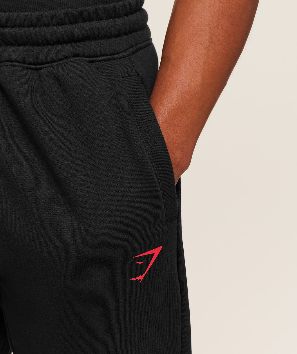 Gymshark Power Red Wordmark Black Jogger