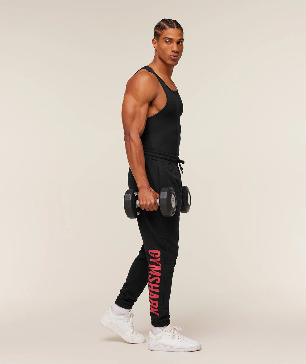 Gymshark Power Red Wordmark Black Jogger