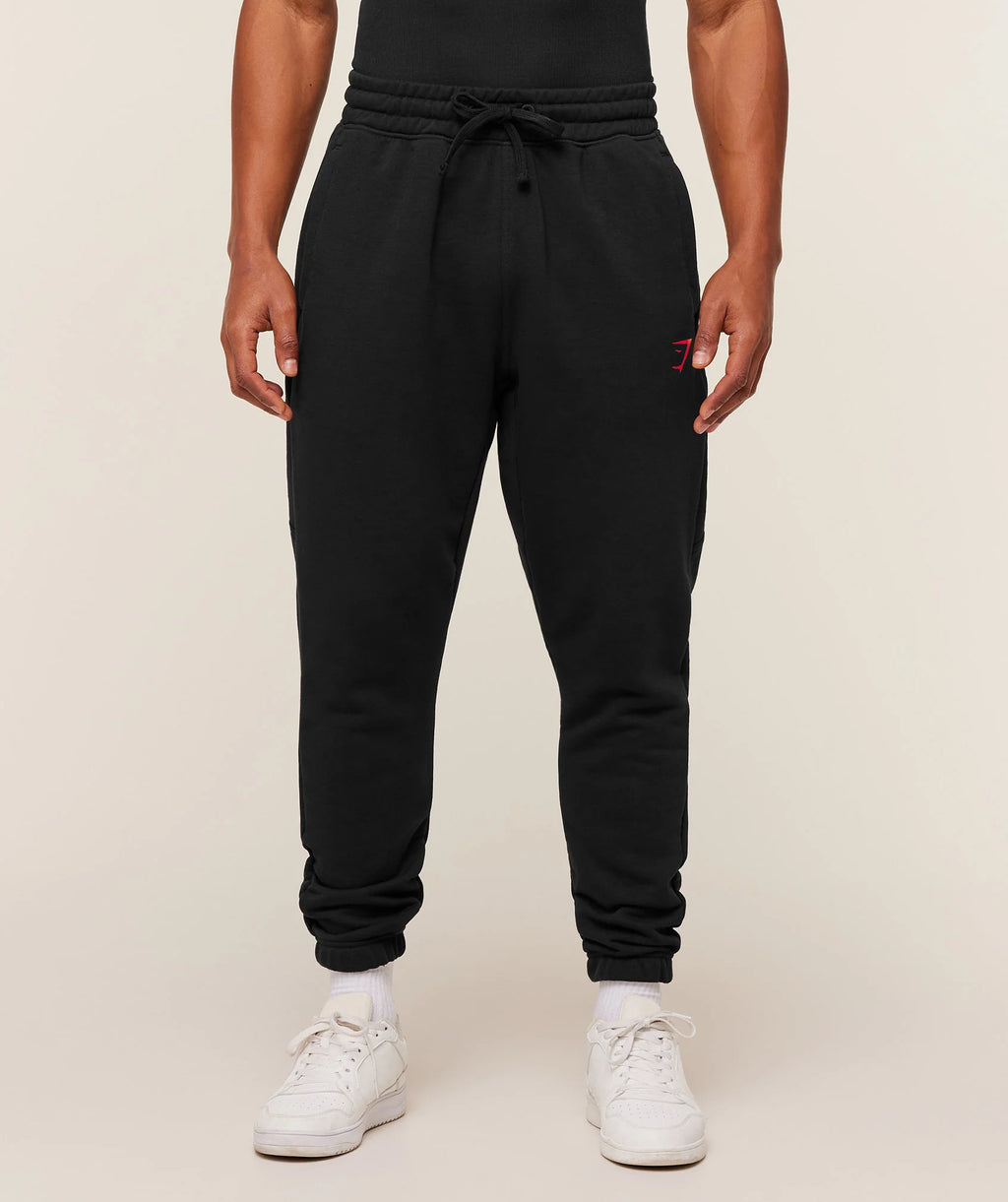 Gymshark Power Red Wordmark Black Jogger
