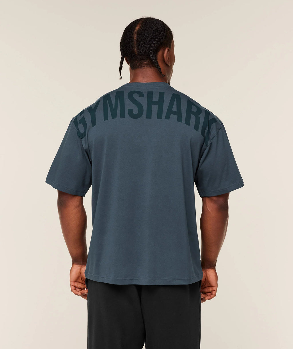 Gymshark Power T-Shirt - Stealth Blue