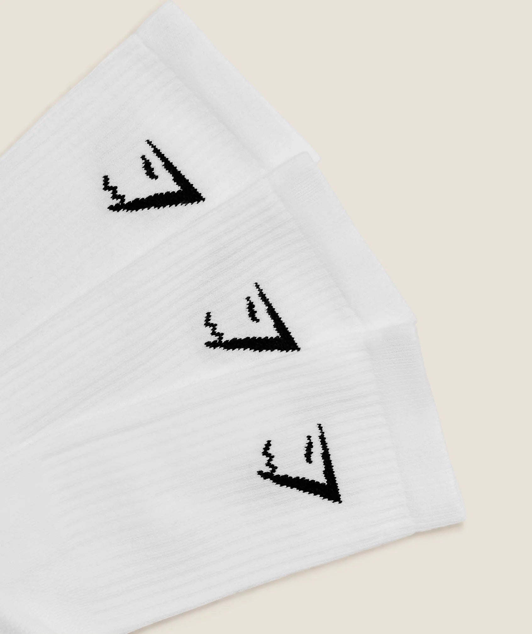 Gymshark Crew Socks 3 Pack- White