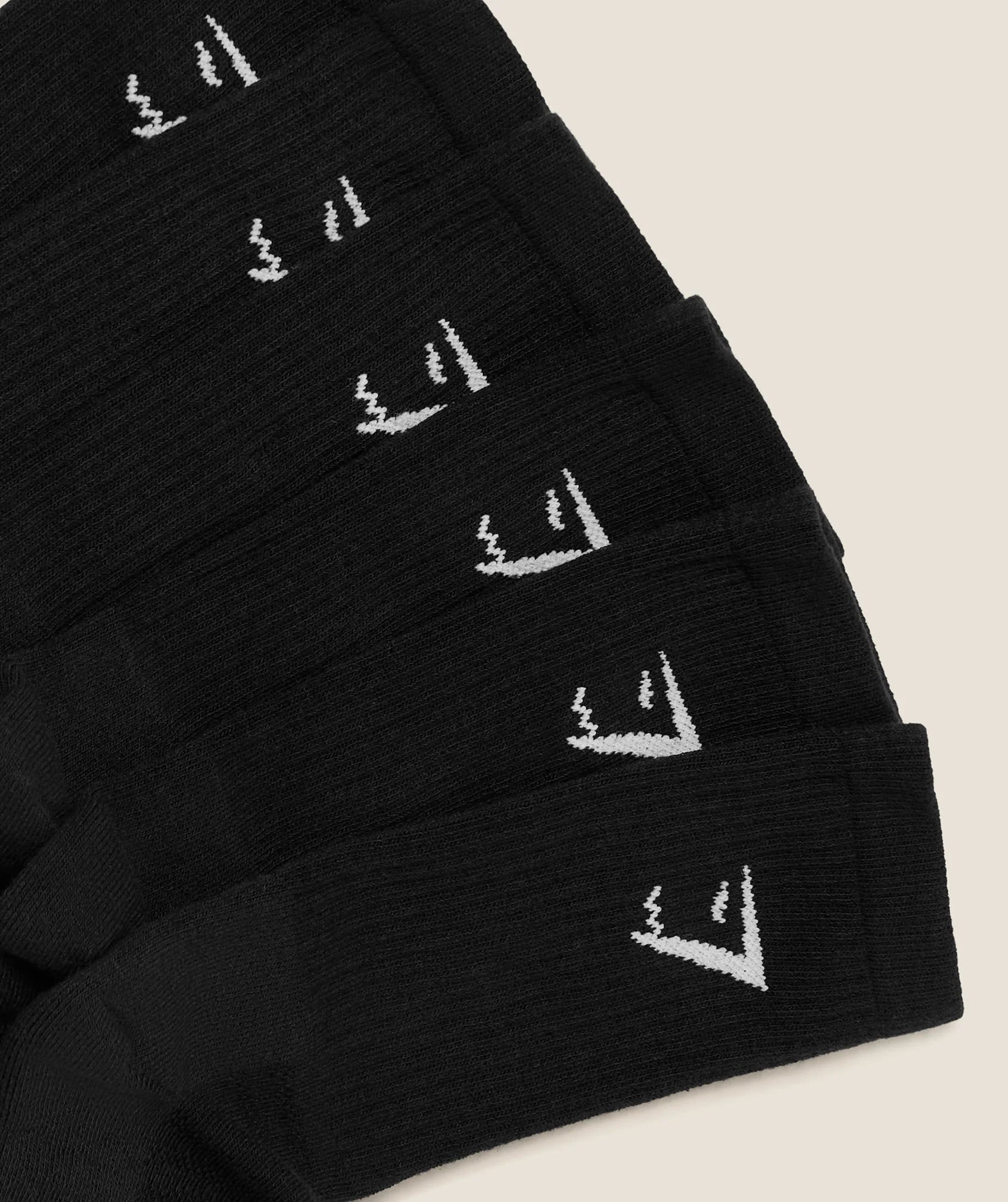 Gymshark Crew Socks 6 Pack- Black