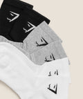 Gymshark Midi Socks 6 Pack- White/Light Grey/Black